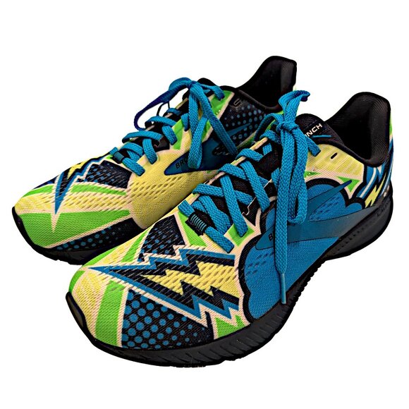 Brooks Launch 8 Blue Running Shoes Women's Size 8.5 Lightning Colorful Comfort - Picture 7 of 11